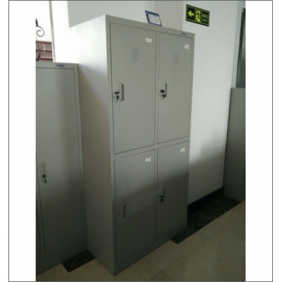國產(chǎn)更衣柜 900*1850*400 鐵 厚0.7厚 灰白色 四門兩節(jié) 計價單位：組