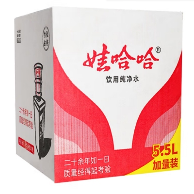 娃哈哈 純凈水飲用水 5.5L*4桶裝計(jì)價(jià)單位：箱
