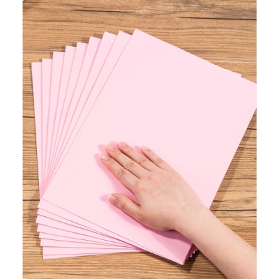 得力 7757 粉紙 A4 80g淺紅