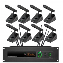 紐卡 一拖八短桿話筒MTK-5518